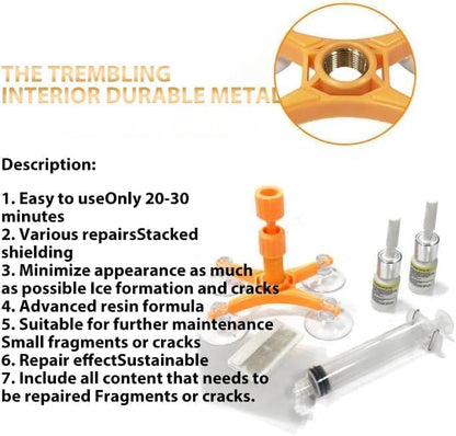 GLISTON Car Windshield Repair Kit for Auto Windscreen Chips and Cracks, Bulls-Eye, Spider Web, Star-Shaped, Nicks