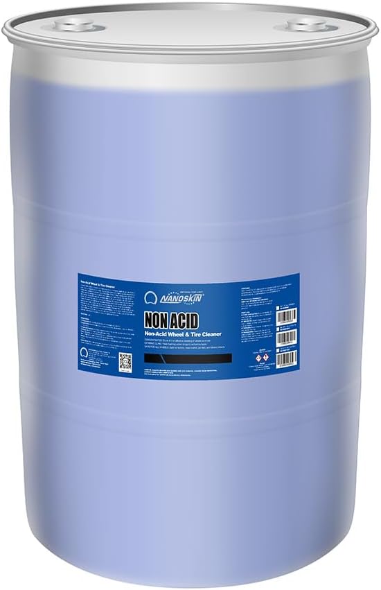 Nanoskin Non Acid Professional Wheel & Tire Cleaner 1 Gallon – Works with Brush | Car Wash Cleaning Spray for Detailing | Removes Brake Dust, Oil, Dirt, Light Corrosion