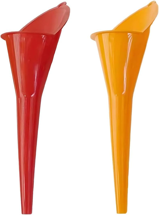 Long Neck Oil Funnel, Plastic Spill Saver Funnels, Multi-Function Funnel for All Automotive Oils, Water, Diesel Fuel, Lubricants, Engine Oils, Kerosene and Other Liquids (BL&2PCS)