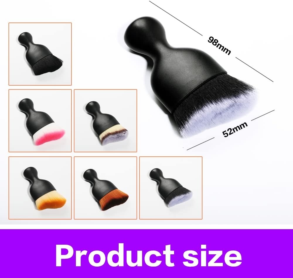 AOCISKA Car Interior Detailing Brush,Soft Bristle Cleaning Brush Car Detailing Brush Dusting Brush,Car Interior Cleaning Tool,Auto Detail Brush Car Dash Duster Brush (Black)