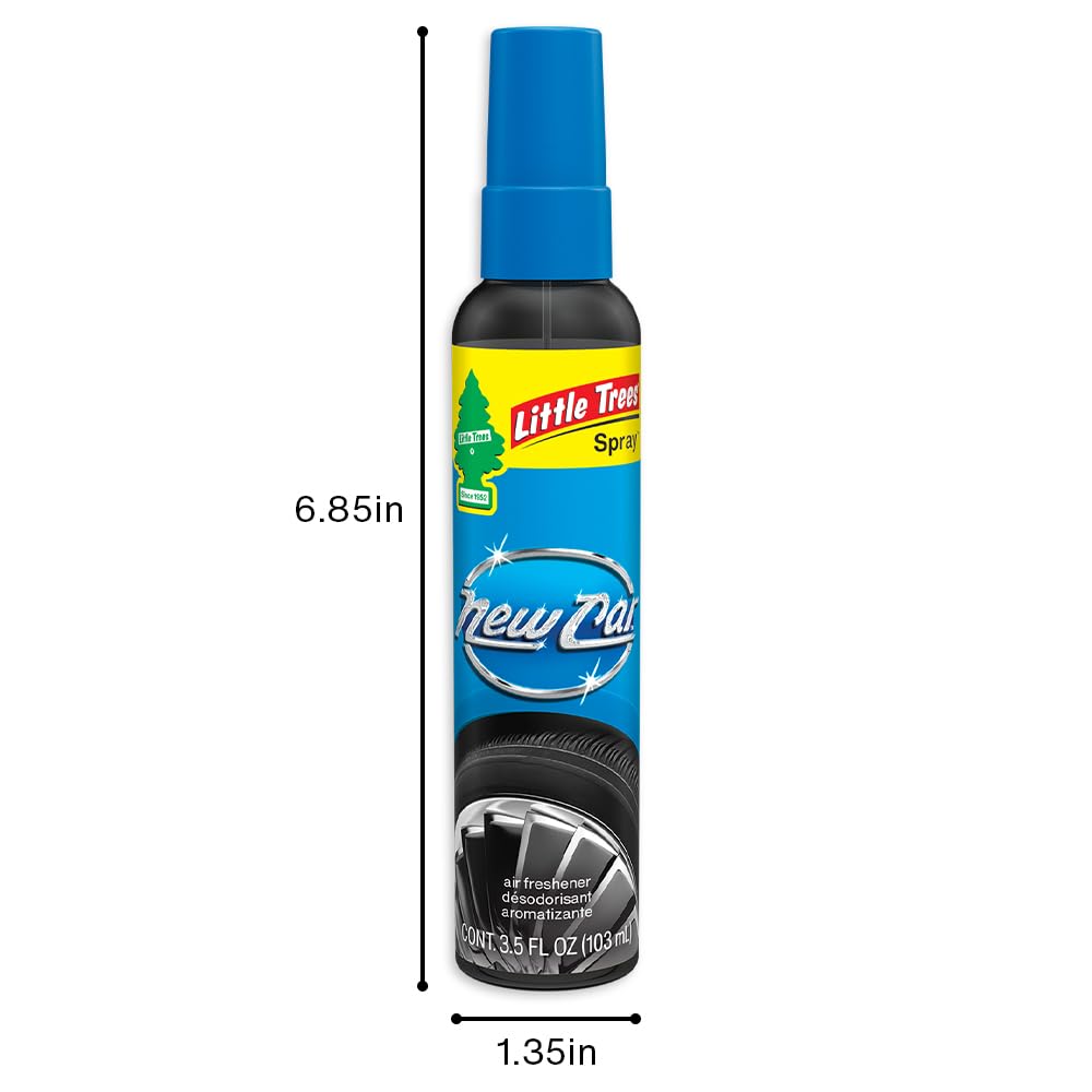 LITTLE TREES Car Air Freshener | Spray Provides a Long-Lasting Scent for Auto or Home | On-the-go Freshness | Black Ice, 6 Air Fresheners
