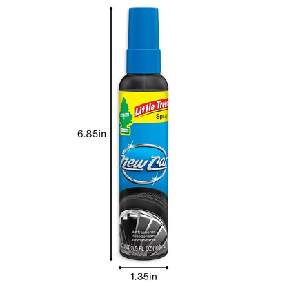 LITTLE TREES Car Air Freshener | Spray Provides a Long-Lasting Scent for Auto or Home | On-the-go Freshness | Black Ice, 6 Air Fresheners