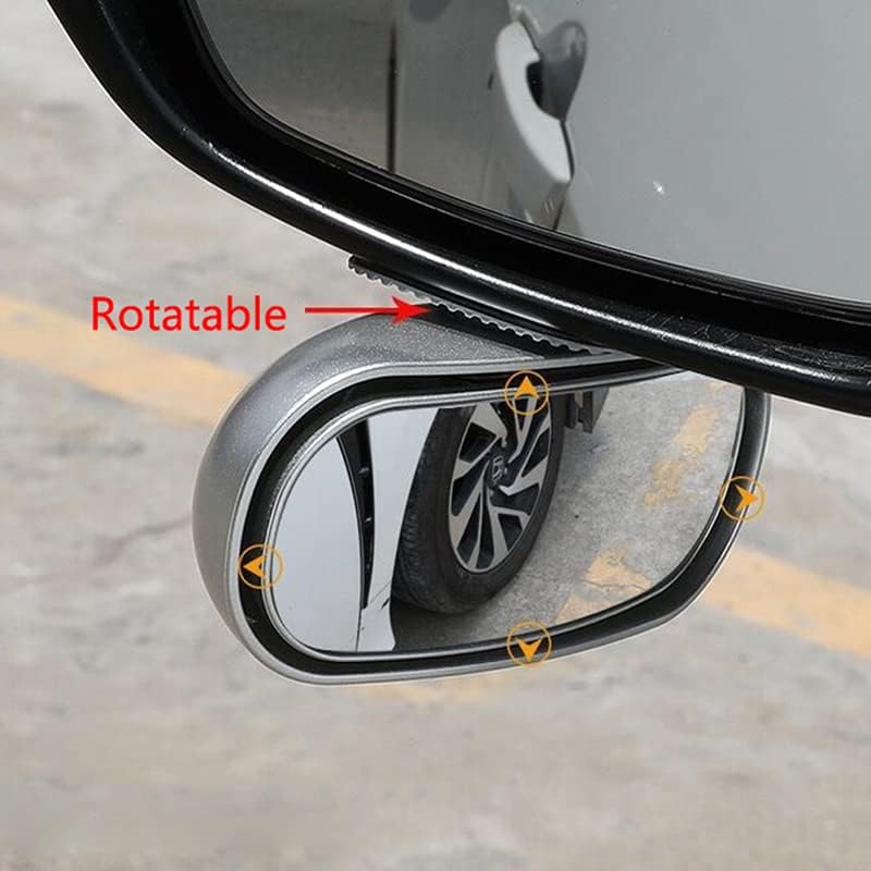 Blind Spot Mirror for Car 2 Pack, Adjustable Convex Wide-Angle Blindspot Mirrors, 360° Rotatable Small Stick-On Blind Side Mirror for Cars, SUVs & Trucks