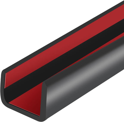 Rubber Edge Trim, Self-Adhesive Rubber Edge Trim, Edge Protector for Sheet Metal, EPDM Material, Fit 1/16"(1.0mm), Length 10Ft, Black Color, U Channel Edge Trim - Colors B