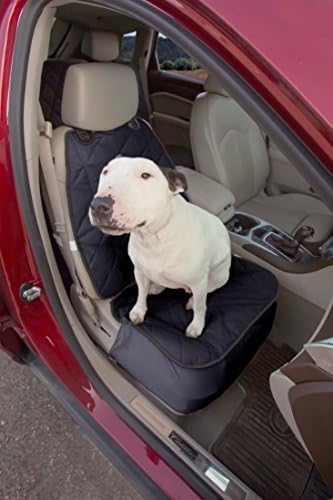 4Knines Car Seat Cover for Dogs – Durable Captains Seat & Front Seat Protector for Dogs, Waterproof, Non-Slip Car Seat Cover for Pets, Easy Install, Protects Vehicle from Dirt, Fur, Scratches (Black)
