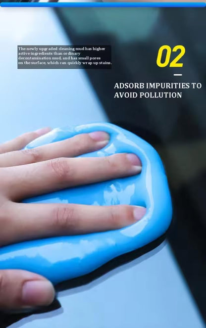 Gunk Grabber Car Cleaning Gel – Reusable Detail Slime Putty for Car Interior, Air Vents, Dashboard & Cup Holders – Dust Cleaning Gel for Keyboard, Electronics & Office – Non-Sticky Auto Detailing Tool