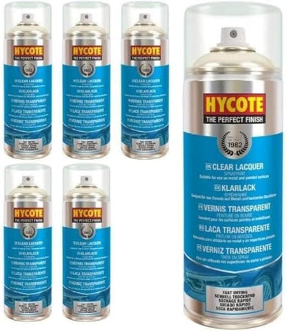 Hycote Black Spray Paint, Gloss Black, 13.5 Oz - Fast Drying, UV & Weather Resistant, Acrylic Formula for Superior Protection – For Automotive & DIY Use, 400ml