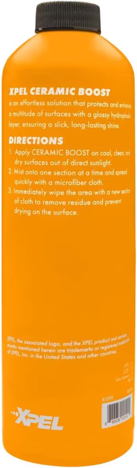XPEL Ceramic Boost Spray Coating, 16oz - Silicon Dioxide Car Detailing Spray, Beads and Repels Water, Dust, Lint, and Protects Against Debris - Safe for Cars, Trucks, Motorcycles, RV's & More
