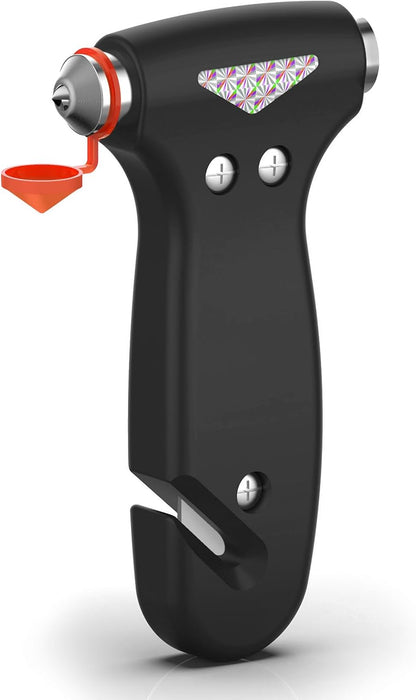 THINKWORK Car Safety Hammer, 3-in-1 Emergency Escape Tool with One Second Window Breaker and Seat Belt Cutter, Safety Emergency Car Escape Tool for Car, Office, Home, Black