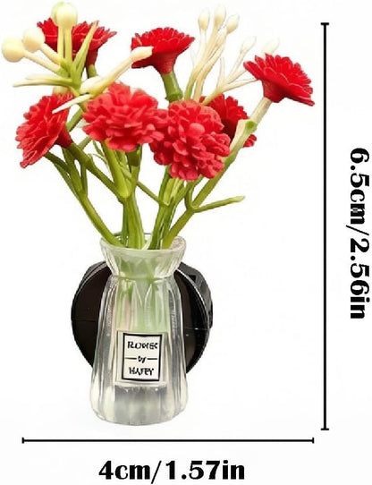 Set of 4 Cute Flower Bouquet Car Air Freshener Vent Clips, Mini Artificial Flowers for Car Air Vent Decoration, Auto Interior Dashboard Ornament Accessories
