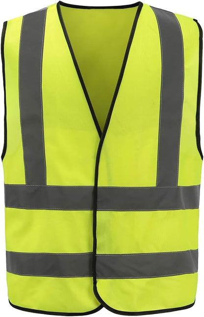 AYKRM 12 colour High visibility viz vest hi vis viz reflective work construction safety vest (XS-8XL) - Colors A