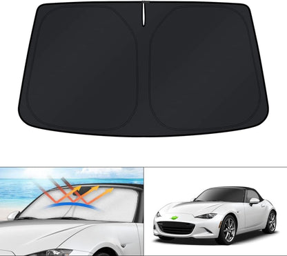 KUST Windshield Sun Shade for Toyota RAV4 2019-2022 2023 2024 2025 2026 Window Accessories Shade Sun Visor Cover Foldable Block UV Rays - Colors E
