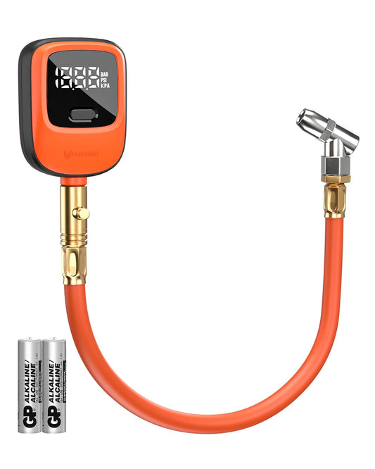ETENWOLF T600 Digital Tire Pressure Gauge 0-250 PSI, ANSI B40.7 2A Grade High Precision(Plus-Minus 0.5%),Tire Gauge for Tire Pressure with Rubber Hose, Replaceable AA Batteries