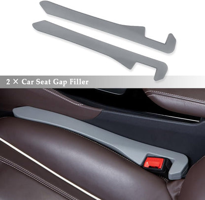 IHOTDER 2PCS Car Seat Gap Filler - Car Seat Gap Filler Organizer for Holding Phone,Key,Purse - Universal Car Gap Filler Fits Car Truck SUV Car Interior Accessories (Black/2PCS)…