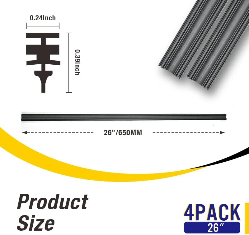 20"-2 Pack Windshield Wiper Blades Replacement For Ford F150 F250 F350 F450 F550 2008-1999 Expedition 2006-1999 Explorer 2010-2005 Mustang 2004-1999, Windshield Wiper Blades For My Car