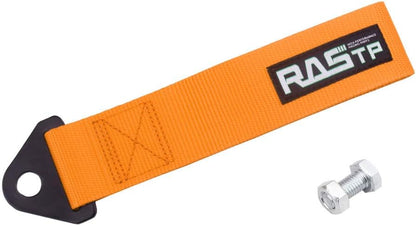 RASTP High Strength Racing Tow Strap, Tow Hook Fit for Front or Rear Front Bumper Decorative Trailer Belt (Black)