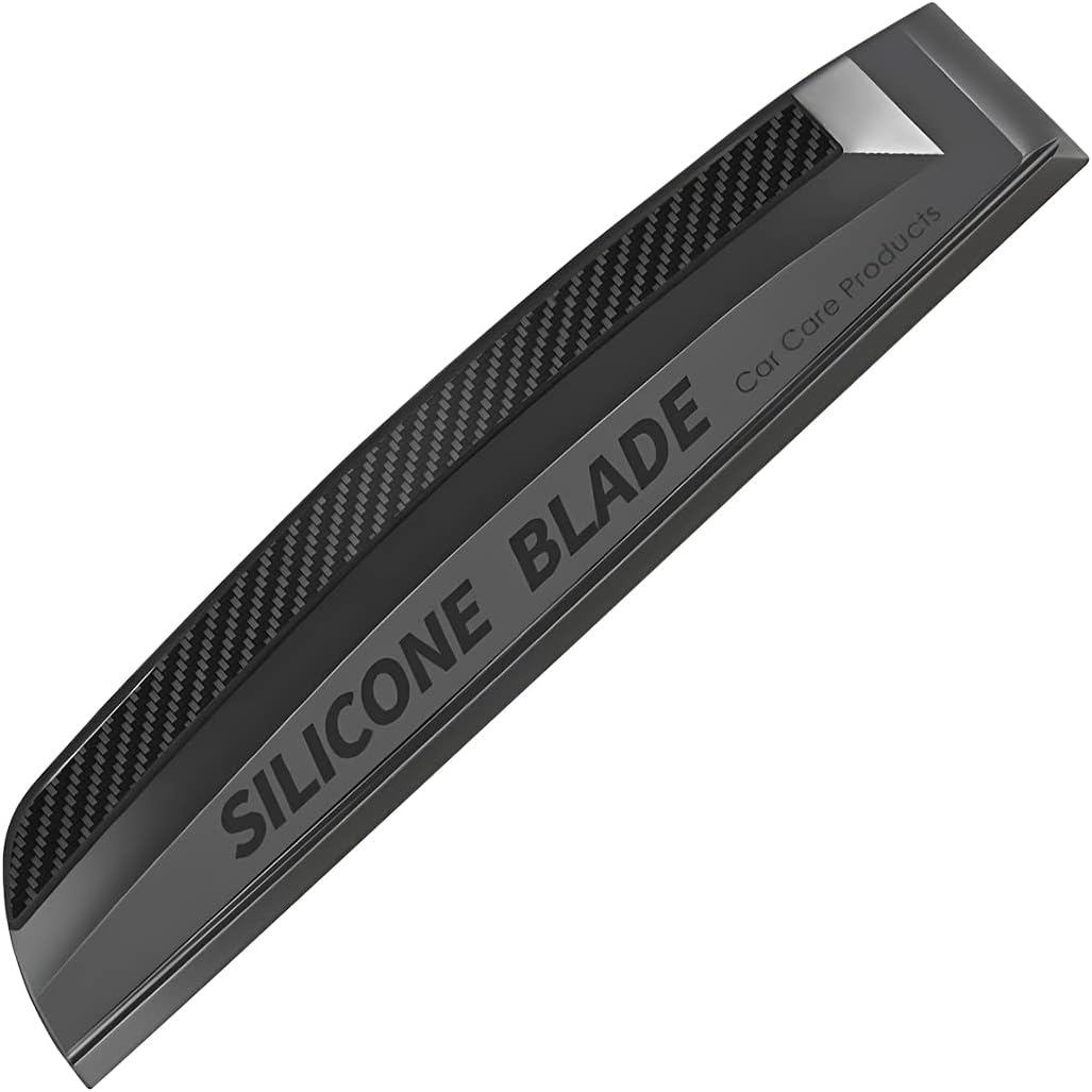 Car Window Squeegee, Soft Silicone Blade for Cleaning Water, Professional One-Piece Auto Glass Water Wiper, 11.8 Inches Water Scraper Cleaner for Shower Doors Mirror, Home Drying Use