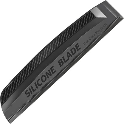 Car Window Squeegee, Soft Silicone Blade for Cleaning Water, Professional One-Piece Auto Glass Water Wiper, 11.8 Inches Water Scraper Cleaner for Shower Doors Mirror, Home Drying Use