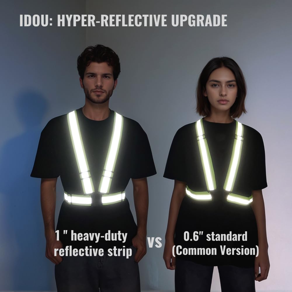 2.0 IN High Visibility Reflective Safety Strap for Construction, Running, Cycling