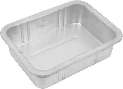 Oil Drain Pan, Universal Metal Oil Change Container with Easy Grip Edges 7-8L Capacity for Cars Motorcycles Boats, Durable Construction for Professional Mechanics and DIY Enthusiasts