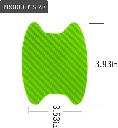 4PCS Sticker, Carbon Fiber Anti-Scratches Car Door Cup Protector, Non-Marking Auto Door Handle Protective Film, Universal for Most Car Handles (Black/4PCS)