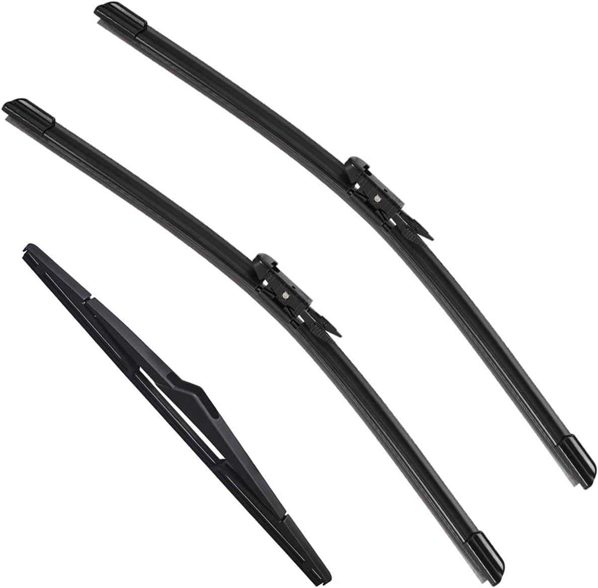 3 Pack Windshield Wiper Blades Compatible with Mazda CX-5 2017-2025 and CX-9 2016-2023, Front and Rear, 24" 18" 14" - Colors B