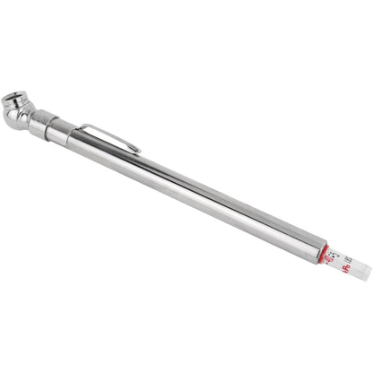 Milton S-921 Pencil Tire Pressure Gauge, Passenger Car, With Built-in Deflator Valve, Durable Plated Brass, Pressure Measured In PSI & kPa