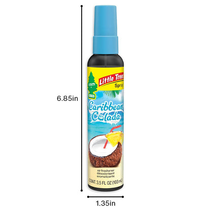 LITTLE TREES Car Air Freshener | Spray Provides a Long-Lasting Scent for Auto or Home | On-the-go Freshness | Black Ice, 6 Air Fresheners