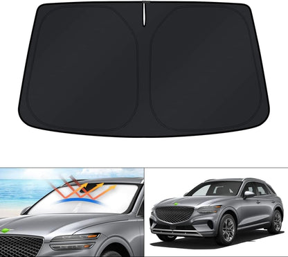 KUST Windshield Sun Shade for Toyota RAV4 2019-2022 2023 2024 2025 2026 Window Accessories Shade Sun Visor Cover Foldable Block UV Rays - Colors E