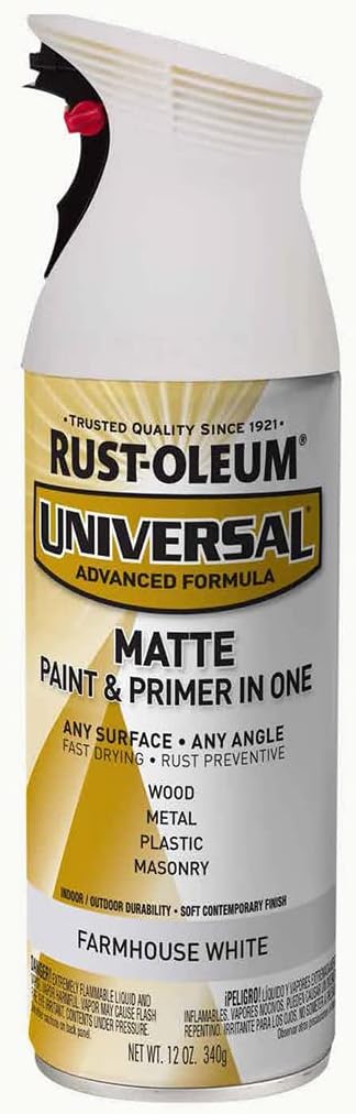 Rust-Oleum 302151 Universal All Surface Clear Topcoat Spray, 11 oz, Dead Flat Clear - Colors A