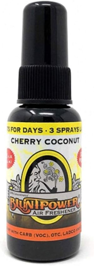 BluntPower (Baby Powder, 1 Pack) Concentrated Air Freshener Spray - Oil-Based Room Diffuser Spray - Long-Lasting Bathroom Scent, Car Freshener & Odor Eliminator - Colors B