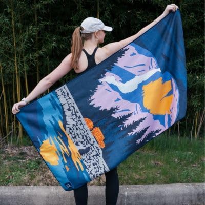 Sprints Athletic Running Towel, Full-Sized, Car Seat Cover - Performance Microfiber (Garden of Races Past)