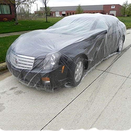 West Lake Universal Clear Disposable Car Cover for SUV, Sedan, Sport Cars, Antique Cars up to 22' x 12'
