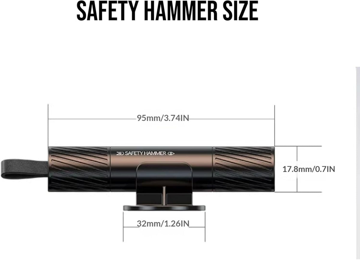 3Pcs Safe Hammer 2 in 1 car Window Breaker Tool, Upgraded Window Breaker Seatbelt Cutter for Men Women, Essential Car Emergency Kits for Vehicles