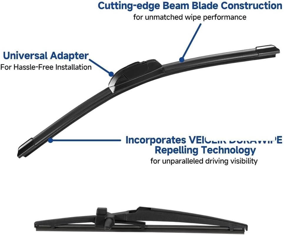 3 Pack Windshield Wiper Blades Compatible with Mazda CX-5 2017-2025 and CX-9 2016-2023, Front and Rear, 24" 18" 14" - Colors A