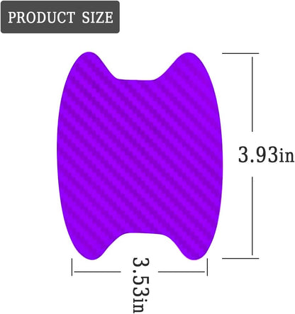 4PCS Sticker, Carbon Fiber Anti-Scratches Car Door Cup Protector, Non-Marking Auto Door Handle Protective Film, Universal for Most Car Handles (Black/4PCS)