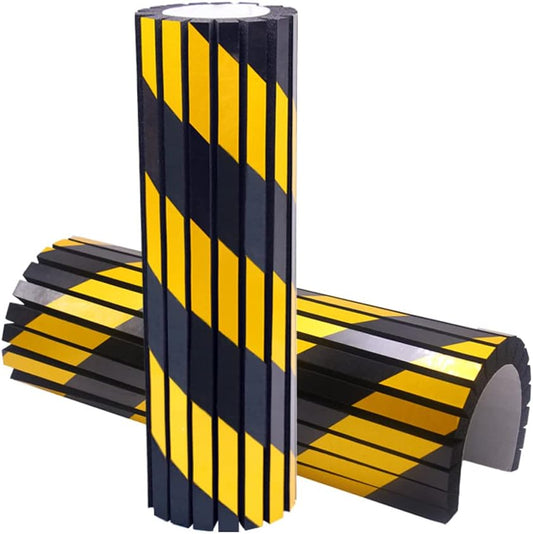 Garage Wall Protector Foam Wall Column Guard for Parking Garages - Reflective Edge Protector - 4 Pack Pole Guard - Wall Edge and Bumpers Guards