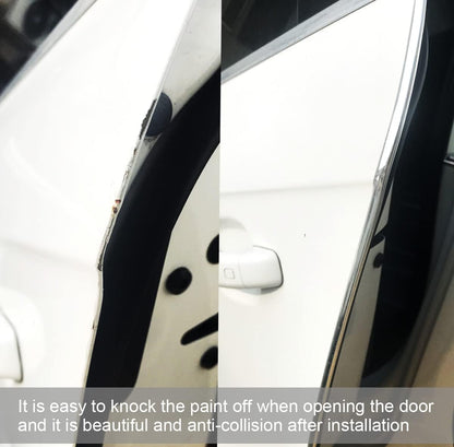 Car Door Edge Guards Chrome Silver Universal U Shape Moulding Trim Strip Automotive Guard Door Protector Decorative for Sedans, Trucks, SUV, ATV (32FT, Silver)