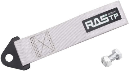 RASTP High Strength Racing Tow Strap, Tow Hook Fit for Front or Rear Front Bumper Decorative Trailer Belt (Black)