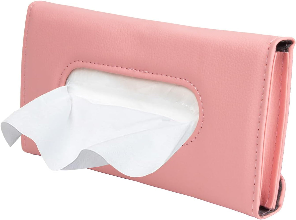 Fredysu Car Visor Tissue Holder, Sun Visor Napkin Holder Backseat Tissue Case, Premium Car Tissue Box for car, Vehicle (Black)