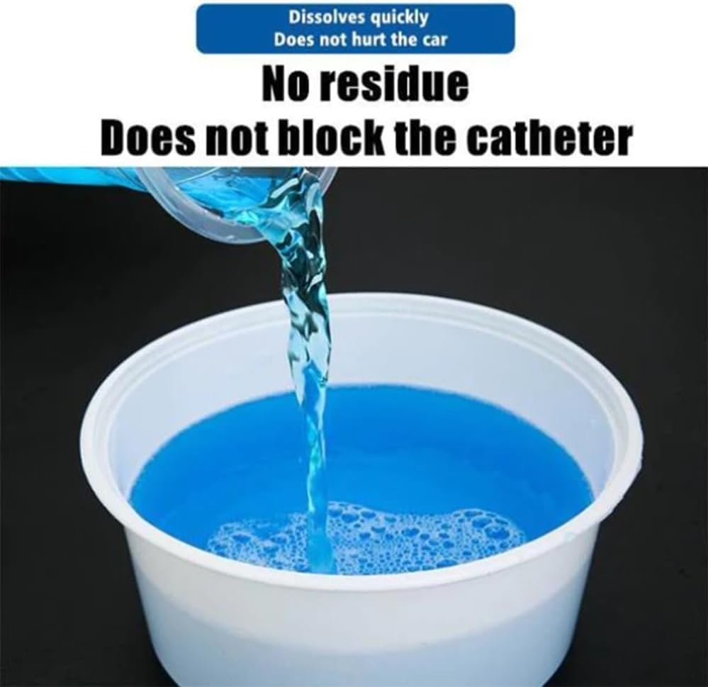 Solid Wiper Cleaner, Concentrated Washer Fluid, Car Windshield Wiper Washer Fluid, Solid Wiper Effervescent Tablet Concentrated (5 Boxes)