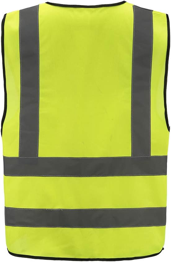 AYKRM 12 colour High visibility viz vest hi vis viz reflective work construction safety vest (XS-8XL) - Colors B
