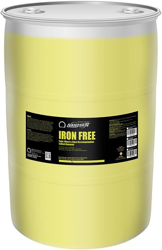 Nanoskin IRON FREE Paint, Wheel and Glass Decontamination Fall Out Remover 1 Gallon - Removes Iron Particles in Car Paint, Motorcycle, RV & Boat | Use before Clay, Wax or Car Wash for Car Detailing