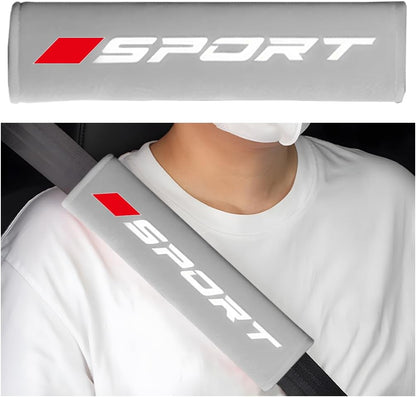 Mandark Car Seat Belt Pad, Vehicle Seatbelt Shoulder Strap Cover for More Comfortable Driving, Auto Interior Safety Belt Protection Cushion Accessories, Universal for SUV, Truck, RV (Black)