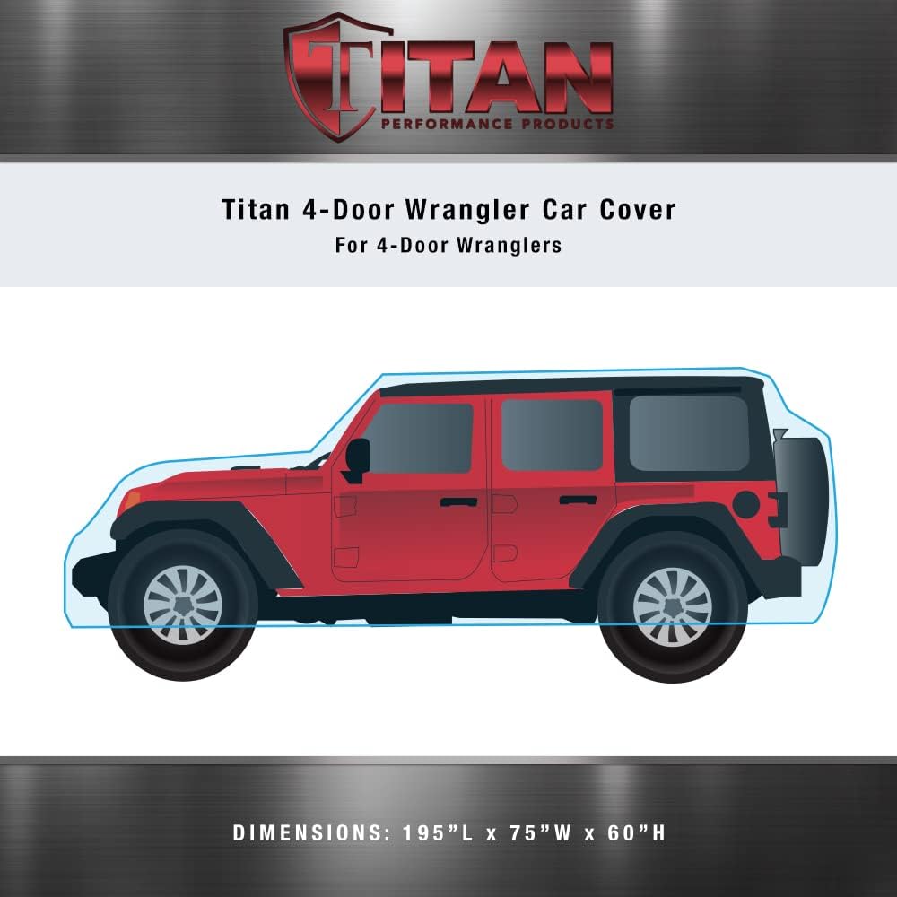Titan Premium Multi-Layer PEVA Car Cover for Compact SUV 170-187". Waterproof, UV Protection, Anti-Scratch Protective Lining, Driver-Side Zippered Opening. Fits Rav4, Rogue, CR-V and More.