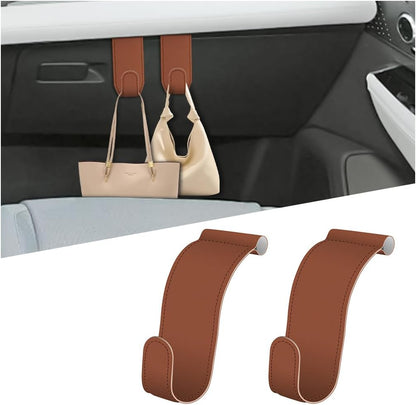Bittwee Car Co-Pilot Glovebox Hooks, 2PCS Anti-Scratch Vehicle Passenger Seat Storage Hanger for Handbag Purse Umbrellas, Auto Interior Organizer, Universal for SUV Sedan Truck(Black)