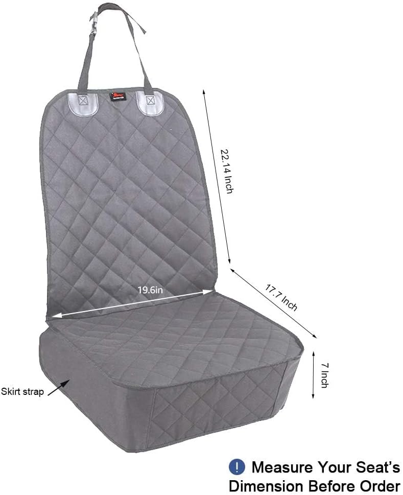 HONEST OUTFITTERS Dog Car Seat Cover, Pet Front Cover for Cars, Trucks, and Suv's - Waterproof & Nonslip Dog Seat Cover,(Front Seat)