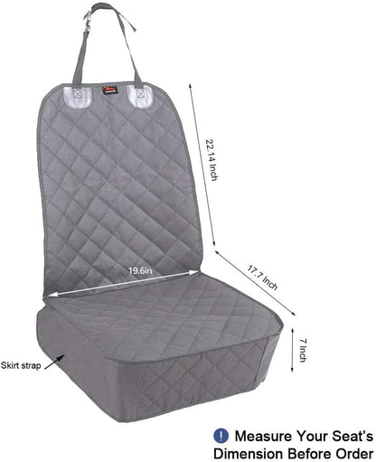 HONEST OUTFITTERS Dog Car Seat Cover, Pet Front Cover for Cars, Trucks, and Suv's - Waterproof & Nonslip Dog Seat Cover,(Front Seat)