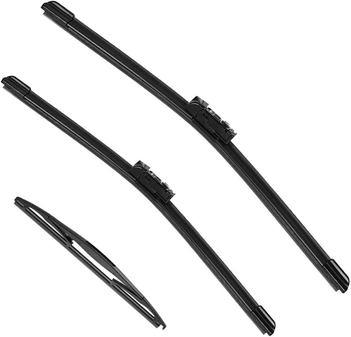 3 Pack Windshield Wiper Blades Compatible with Mazda CX-5 2017-2025 and CX-9 2016-2023, Front and Rear, 24" 18" 14" - Colors A
