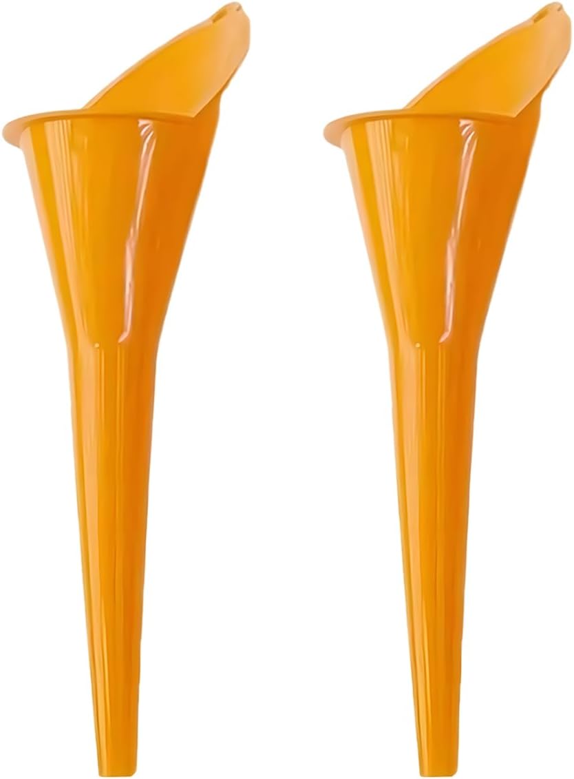 Long Neck Oil Funnel, Plastic Spill Saver Funnels, Multi-Function Funnel for All Automotive Oils, Water, Diesel Fuel, Lubricants, Engine Oils, Kerosene and Other Liquids (BL&2PCS)